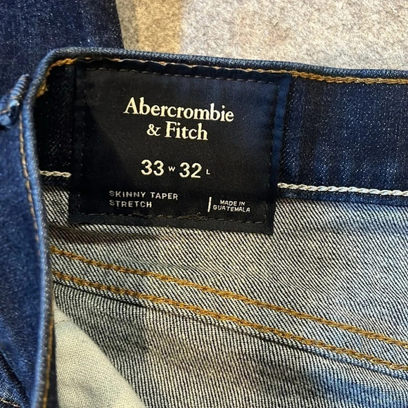 Men's Abercrombie & Fitch Skinny Taper Stretch Jeans, Size 33 - Picture 7 of 11